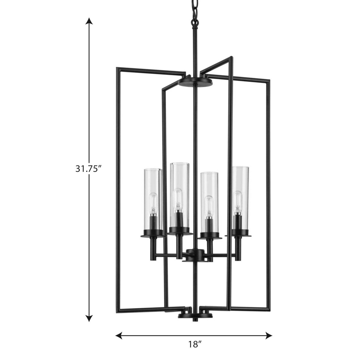 Kellwyn 4 Light 18 inch Matte Black Foyer Pendant Ceiling Light