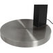 Taper 92 inch 14 watt Black and Satin Nickel Arc Floor Lamp Portable Light
