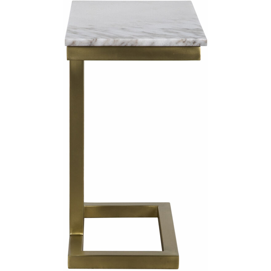 Alonzo 24.5 X 23 inch Antique Brass Side Table