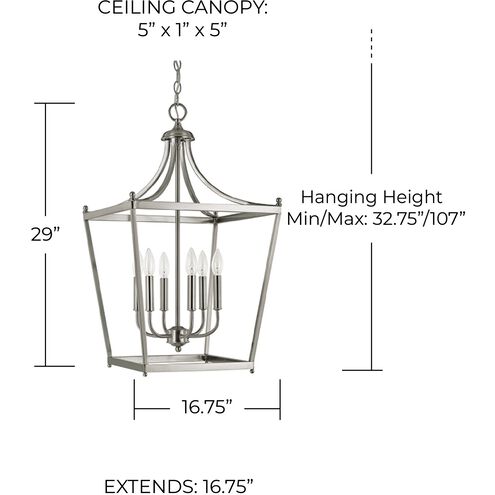 Stanton 6 Light 17 inch Brushed Nickel Foyer Ceiling Light