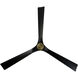 Torque 70 inch Soft Brass and Matte Black with Matte Black Blades Downrod Ceiling Fan in Soft Brass Matte Black
