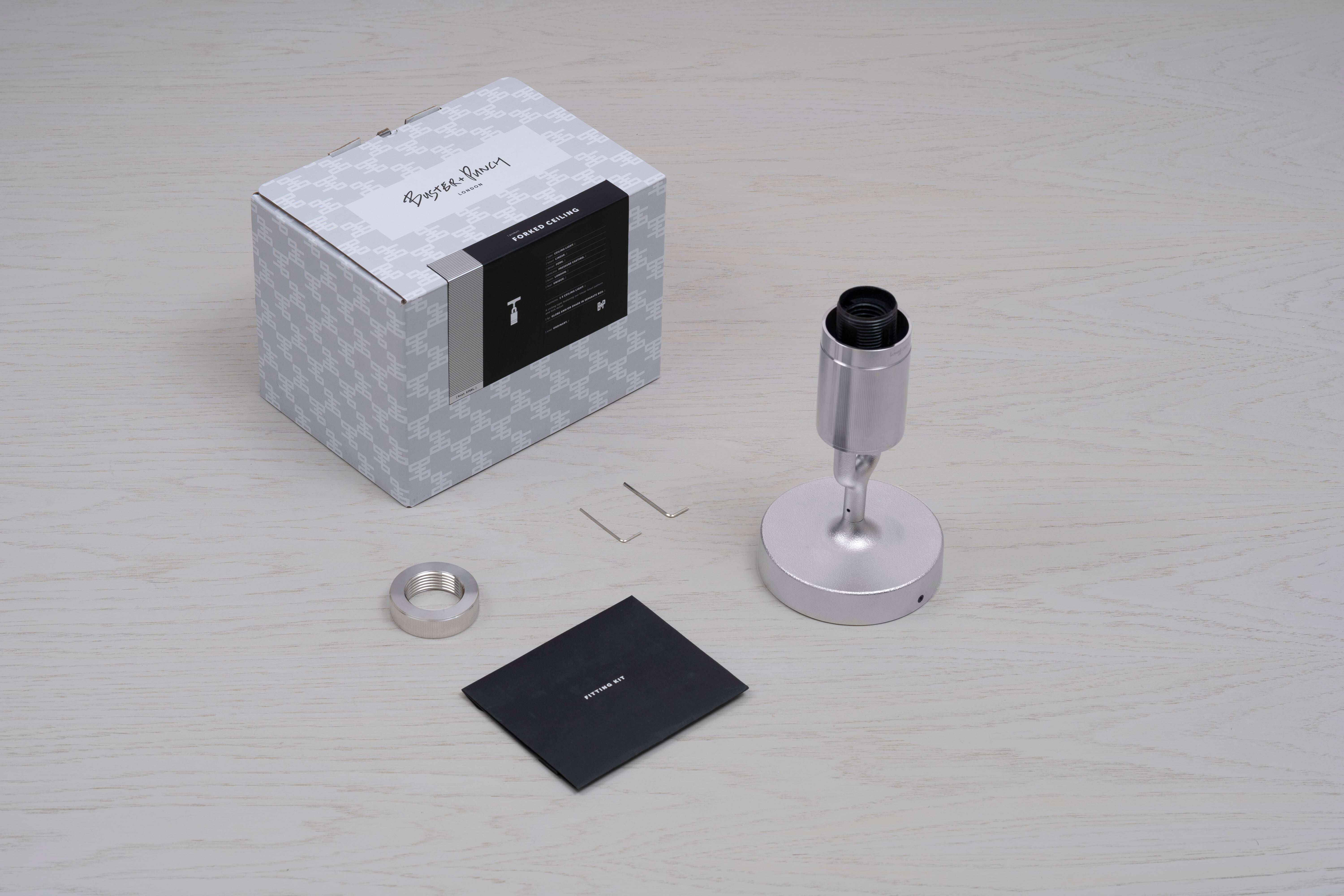 Forked LED 13.39 inch Gun Metal Flush Mount Ceiling Light