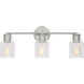 Drew & Jonathan Sayward 3 Light 24 inch Brushed Steel Wall Bath Fixture Wall Light