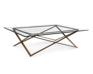 Leah 60 X 17.5 inch Oiled Brass Coffee Table