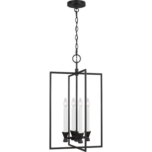 C&M by Chapman & Myers Keystone 4 Light 16 inch Aged Iron Lantern Pendant Ceiling Light