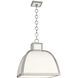 Ranger 3 Light 17.5 inch Gloss White Pendant Ceiling Light in Polished Nickel