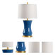 Jamie Merida 25 inch 100.00 watt Blue Crackle Glaze/Antique Gold Leaf Table Lamp Portable Light