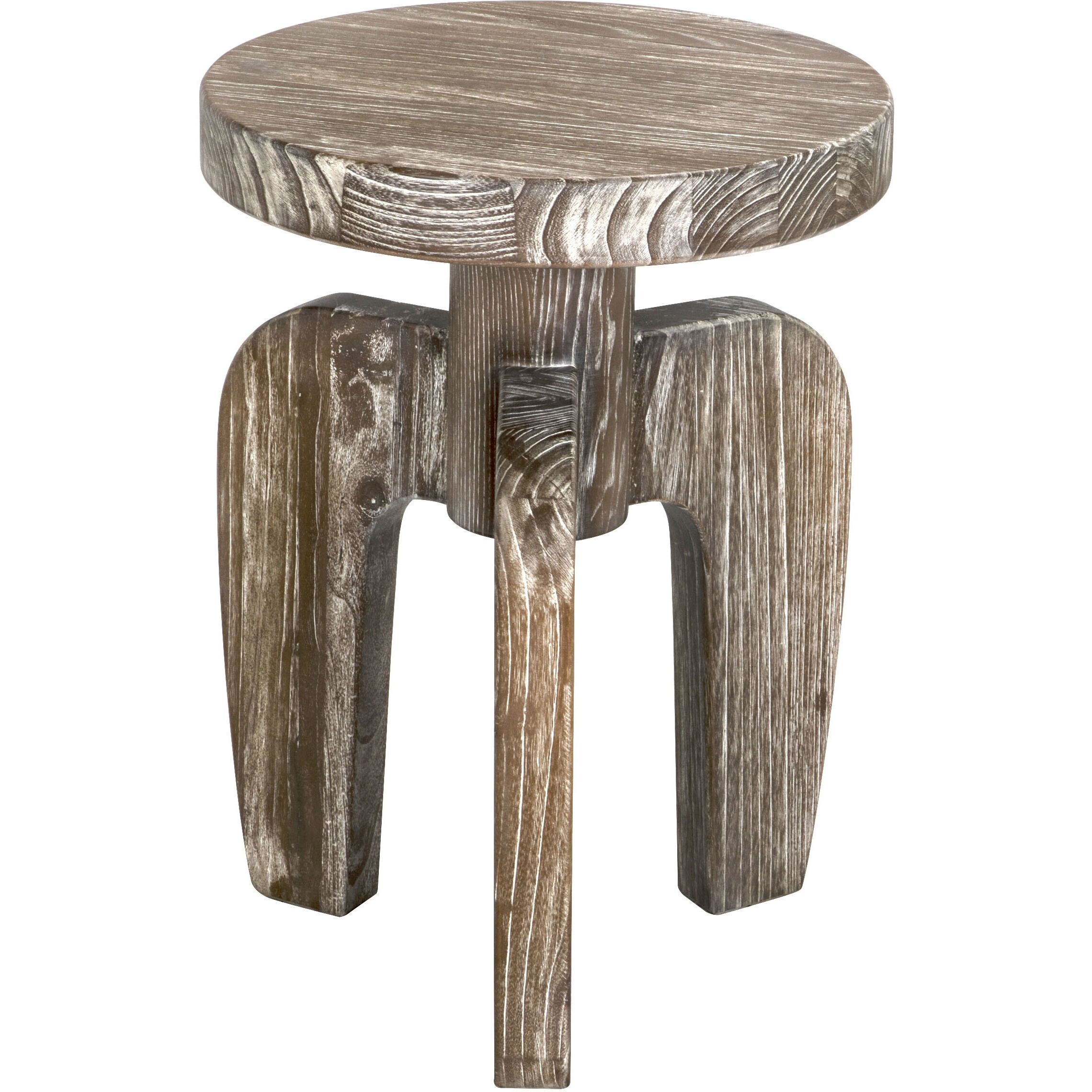 New Shizue 25 X 18 inch Distressed Mindi Side Table, Small