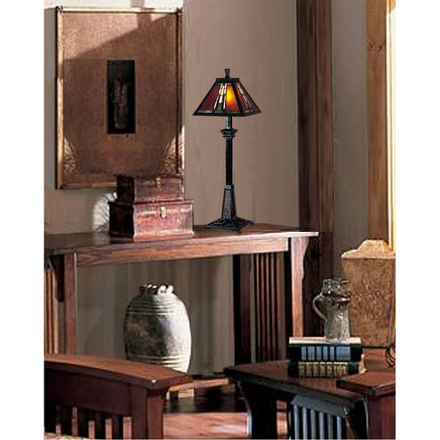 Evelyn 30 inch 60.00 watt Mica Bronze Table Lamp Portable Light