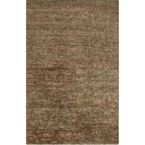 Galloway 96 X 60 inch Grass Green, Khaki, Dark Brown Rug