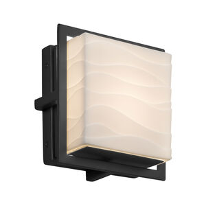 Porcelina 6.5 inch Matte Black Outdoor Wall Sconce