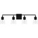 Thoresby 4 Light 31 inch Matte Black Bath Light Wall Light