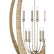 Menorca 8 Light 25 inch Contemporary Silver Leaf Chandelier Ceiling Light, Large