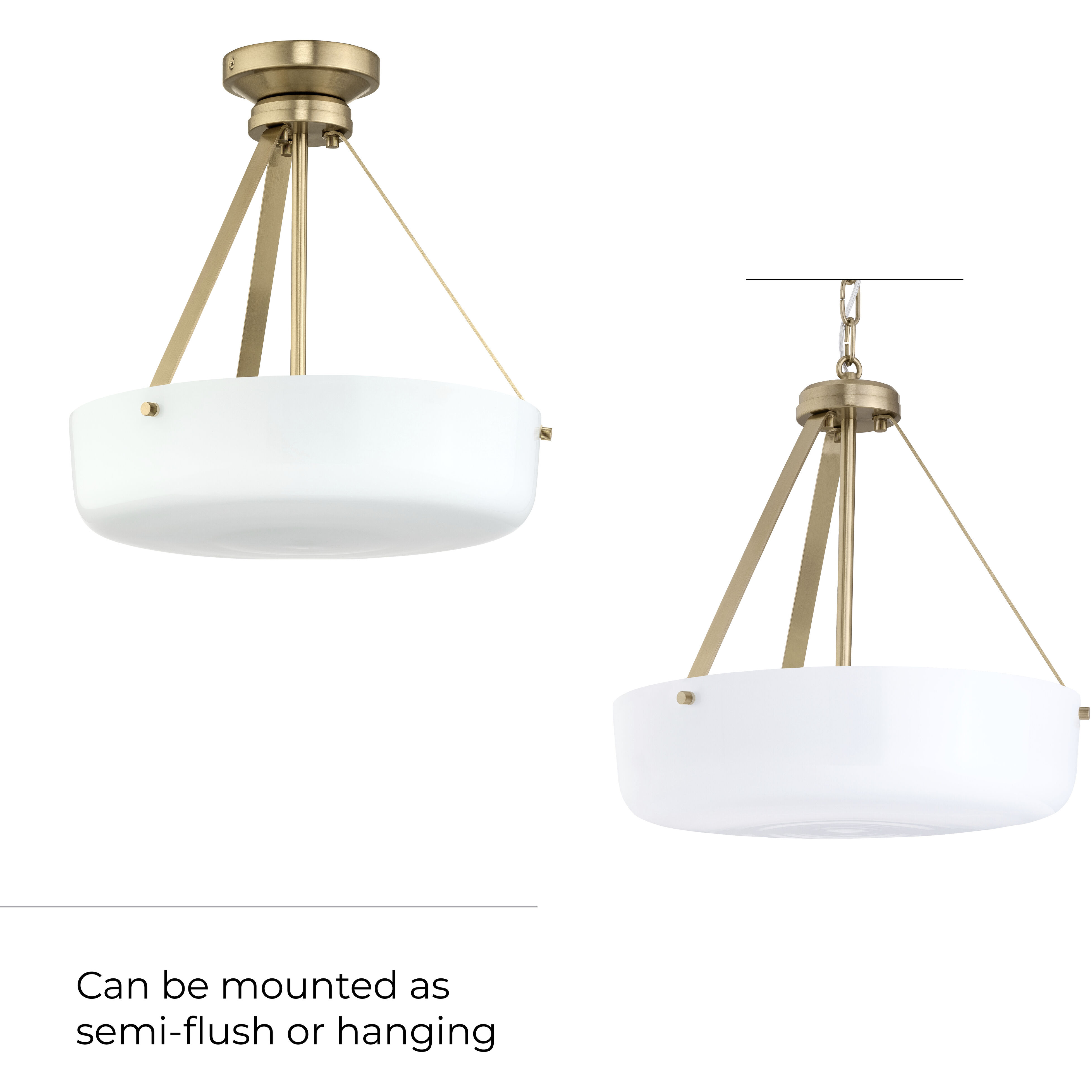 Lieon 3 Light 15.75 inch Champagne Bronze Convertible Pendant Ceiling Light