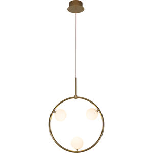 Pearl LED 6 inch Polished Brass Pendant Ceiling Light