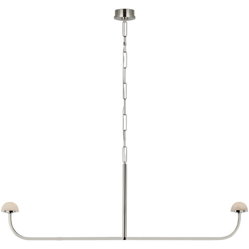 Kelly Wearstler Pedra LED 56.75 inch Polished Nickel Linear Chandelier Ceiling Light