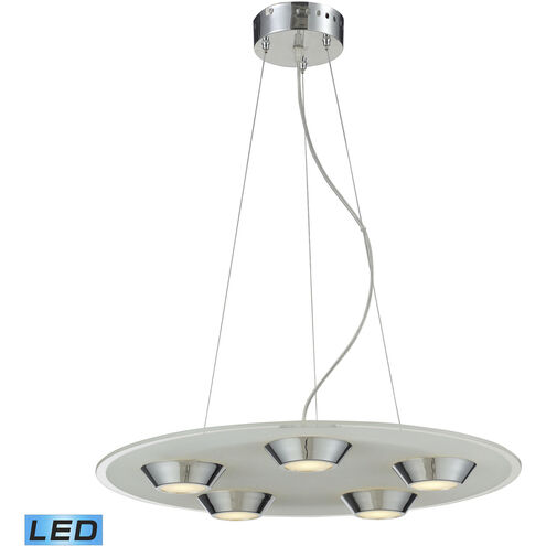 Brentford LED 22 inch Chrome with White Pendant Ceiling Light