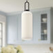 Alora Mood Soji 1 Light 6 inch Matte Black Pendant Ceiling Light in Matte Opal Glass