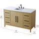 Millie 54 X 35 inch Honey Brown Bathroom Vanity Cabinet