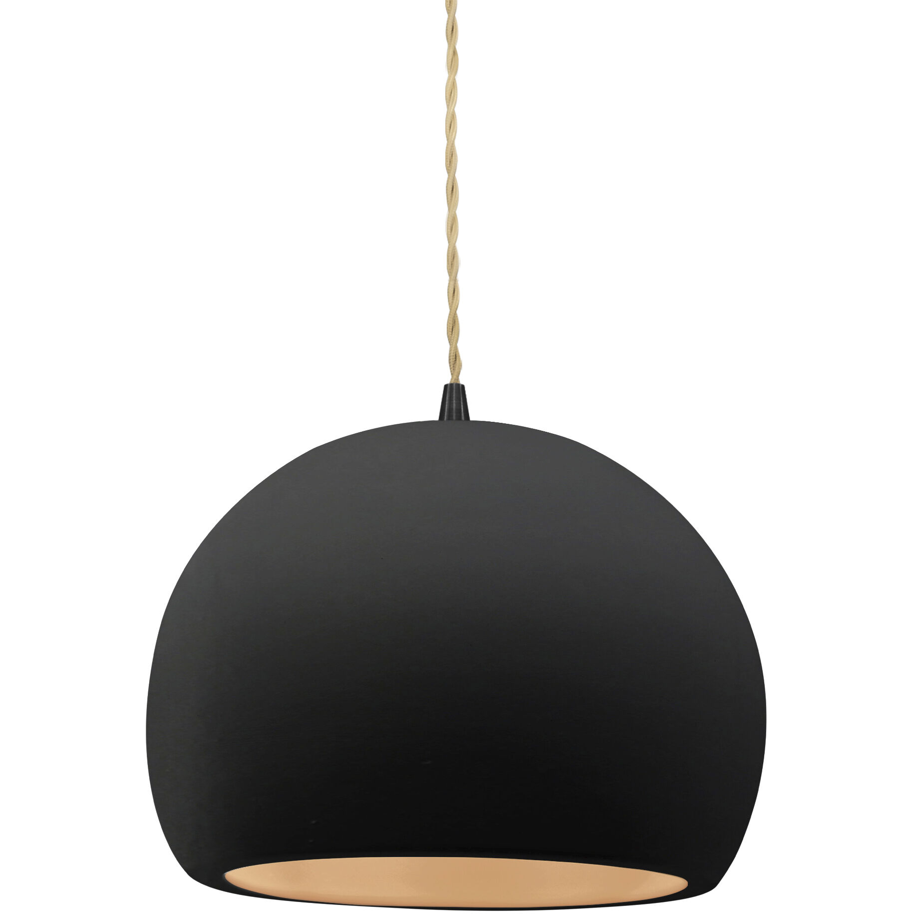 Radiance 1 Light 7 inch Matte Black and Carbon Matte Black/Champagne Gold Pendant Ceiling Light