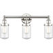 Dover 3 Light 24.5 inch Polished Nickel Bath Vanity Light Wall Light in Seedy