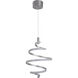 Bejamin LED 13.5 inch Matte Silver/Chrome Mini Pendant Ceiling Light
