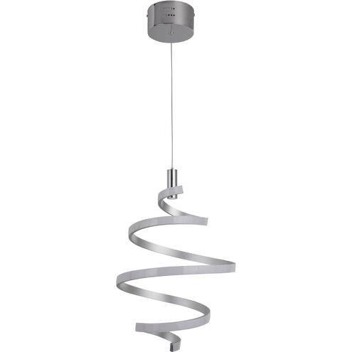 Bejamin LED 13.5 inch Matte Silver/Chrome Mini Pendant Ceiling Light