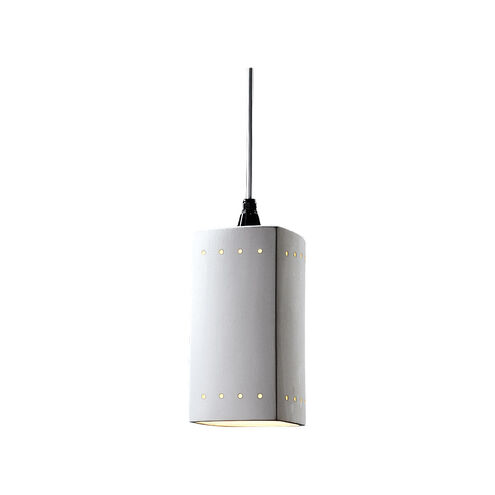 Radiance 1 Light 6 inch Hammered Pewter Pendant Ceiling Light in White Cord