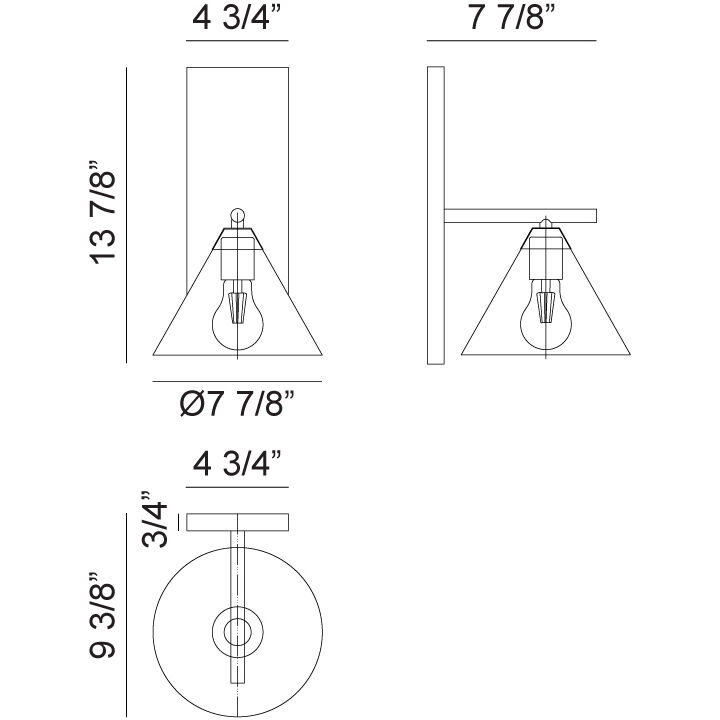 Bliss Wall Sconce Wall Light in Matte Black
