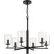 Hailie 6 Light 26 inch Flat Black Chandelier Ceiling Light