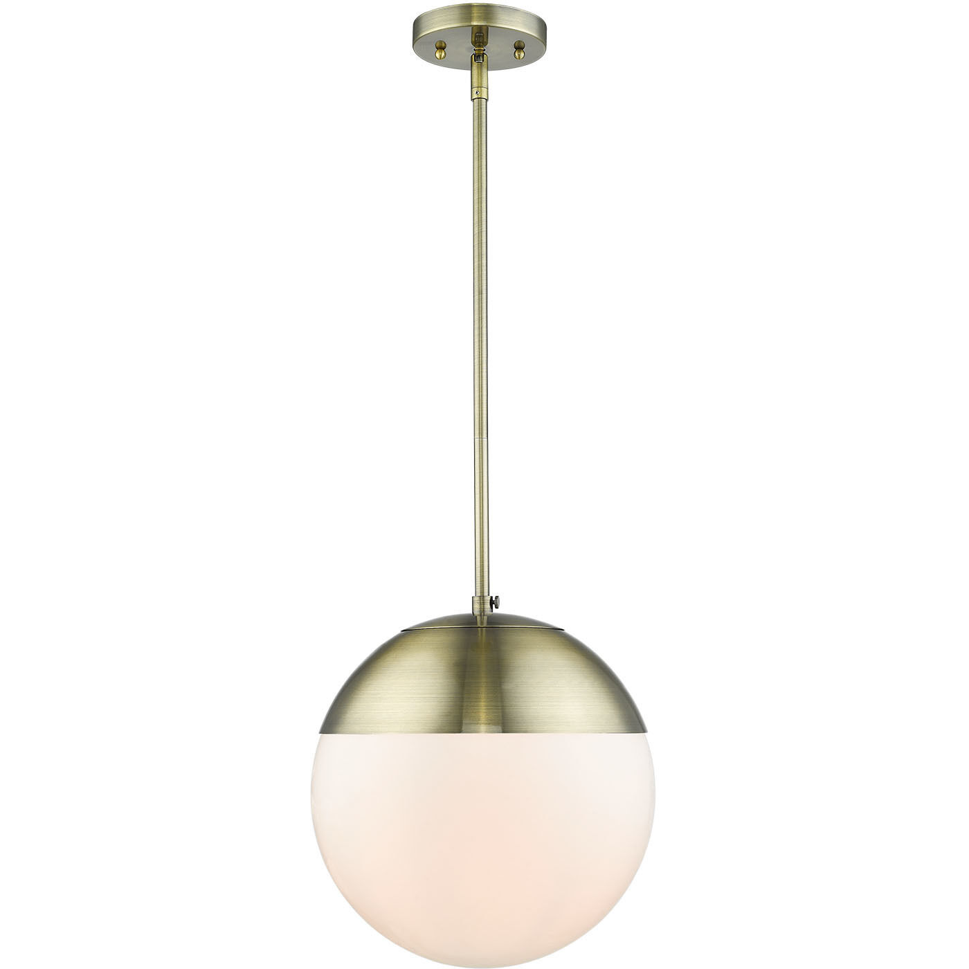Dixon Pendant Ceiling Light in Aged Brass, Large