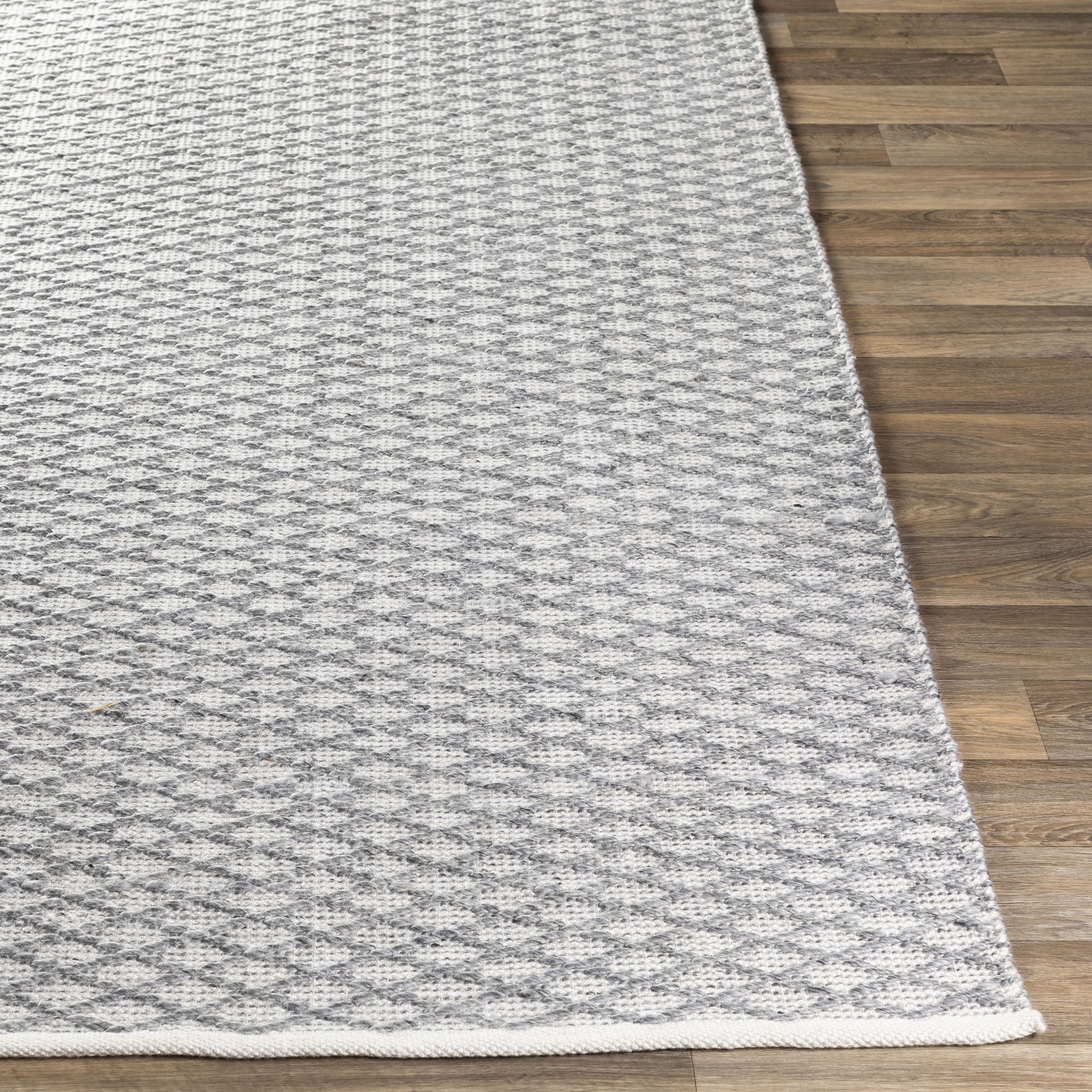 Modena 120 X 96 inch Gray/White Handmade Rug in 8 x 10, Rectangle