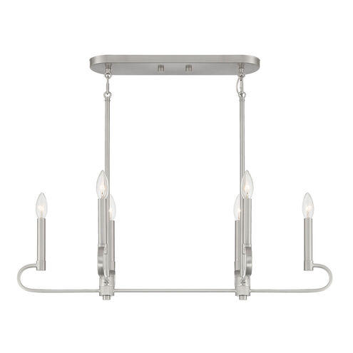 Summit 6 Light 32 inch Brushed Nickel Island Light Ceiling Light