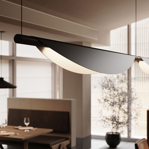 Tela LED 79 inch Satin Black Pendant Ceiling Light