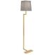 Doughnut 48.75 inch 100.00 watt Natural Brass Floor Lamp Portable Light in Smoke Gray