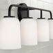 Lawson 4 Light 32.25 inch Matte Black Vanity Light Wall Light
