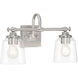 Antonia 2 Light 17.38 inch Brushed Nickel Bath Vanity Light Wall Light