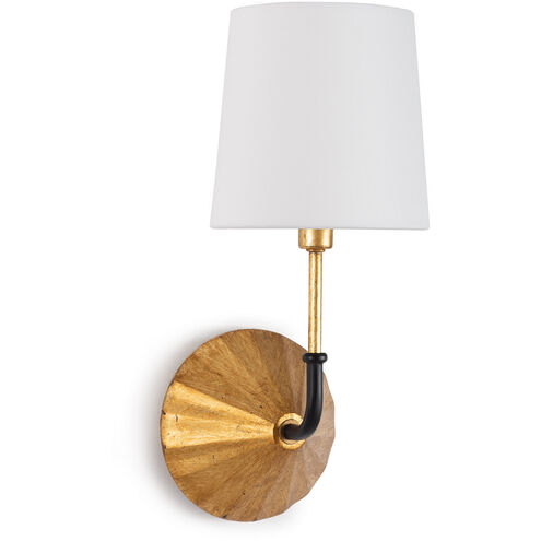 Parasol 1 Light 6 inch Gold Leaf Wall Sconce Wall Light