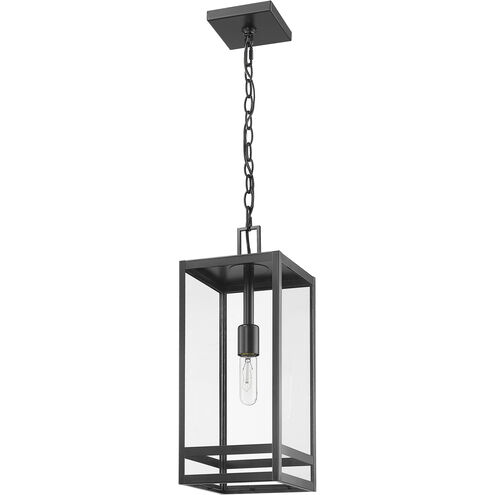 Nuri 1 Light 7.5 inch Black Outdoor Chain Mount Ceiling Fixture