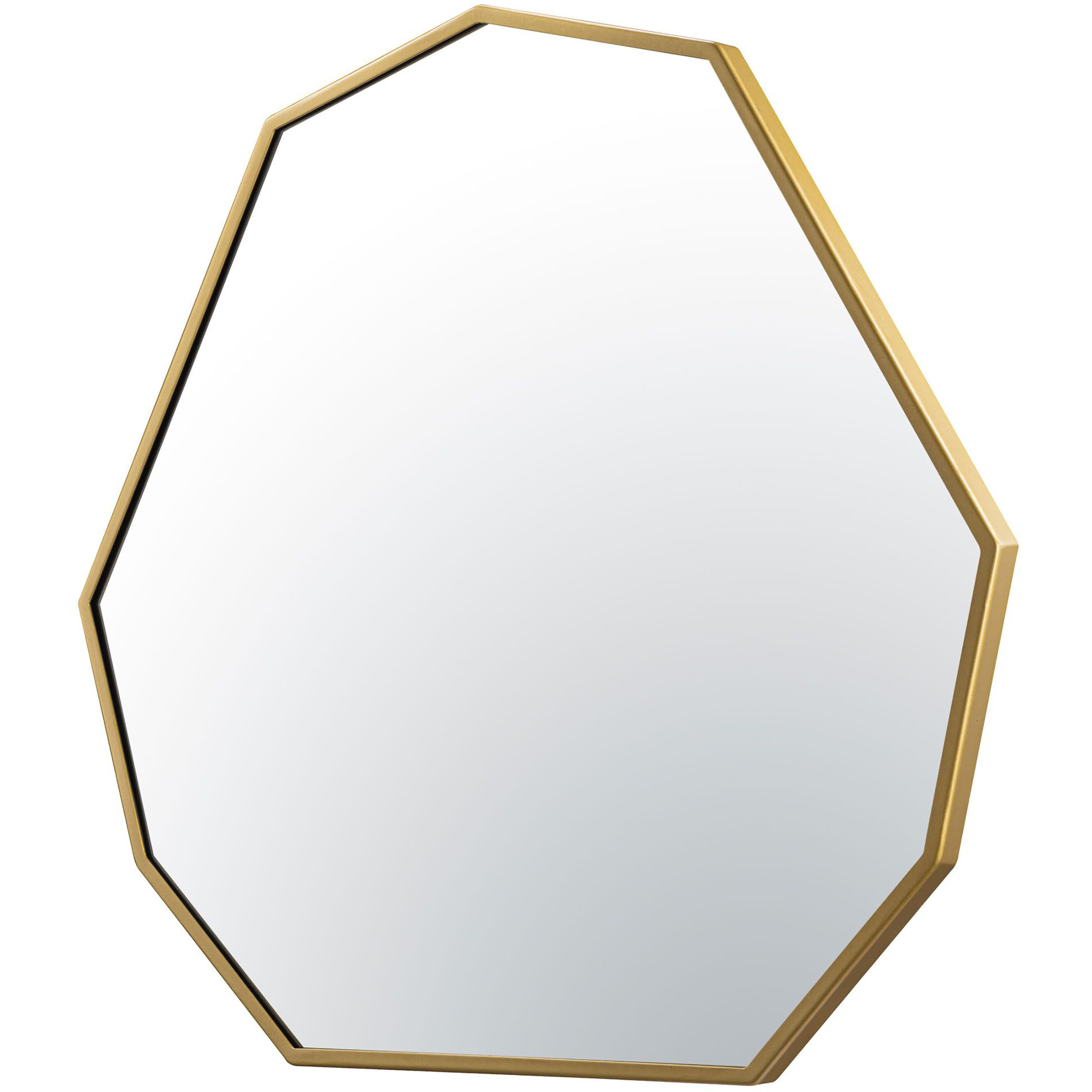 Hex No 30 X 28 inch Gold Wall Mirror, Tamara Day Collaboration