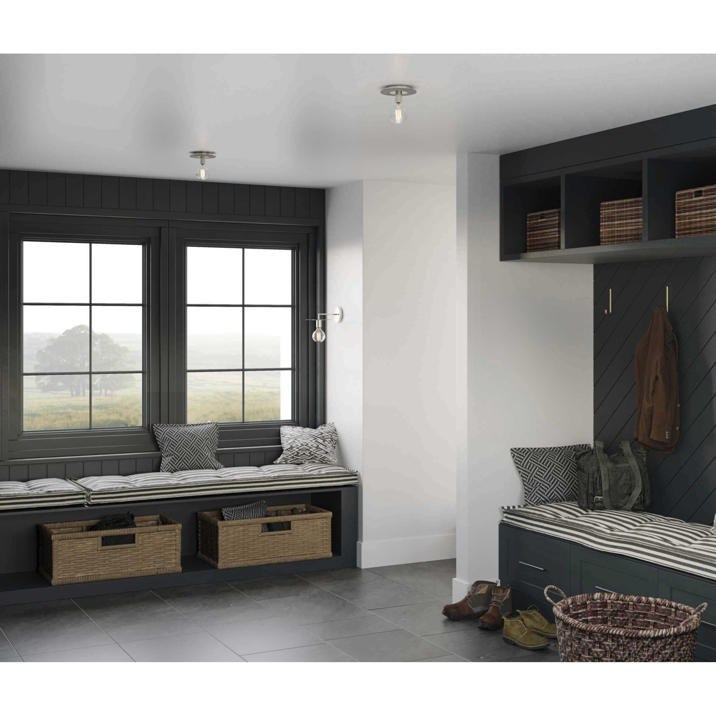 Trimble 1 Light 8 inch Brushed Nickel Wall Bracket Wall Light, Design Series