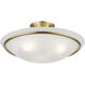 Newburgh 3 Light 16 inch Antique Brass Semi-Flush Ceiling Light
