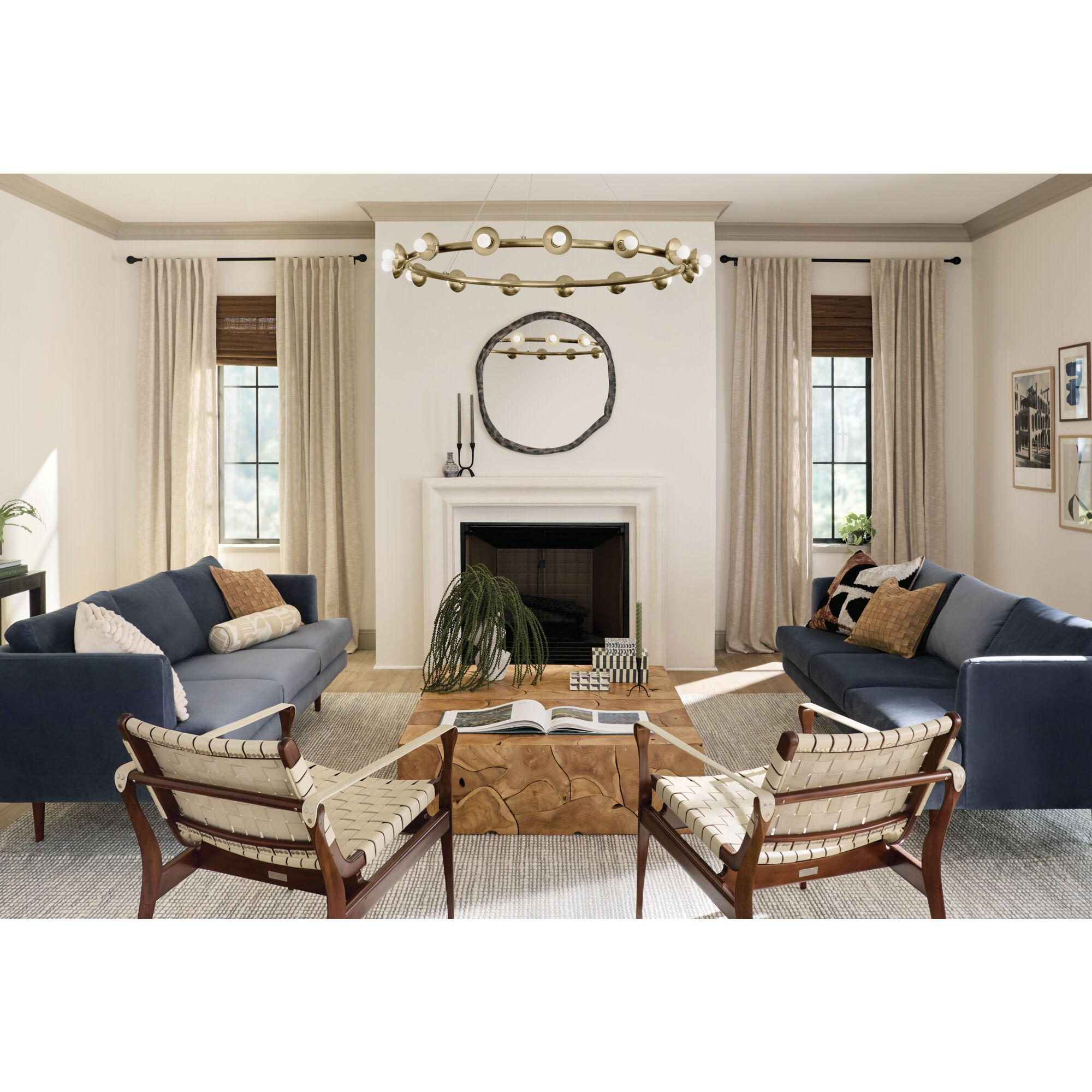 Palta 15 Light Champagne Bronze Chandelier Ceiling Light, 1 Tier, Large