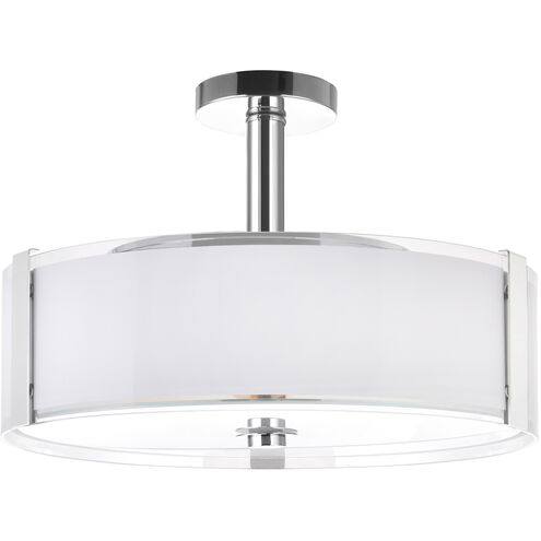 Lucie 5 Light 21 inch Chrome Drum Shade Chandelier Ceiling Light