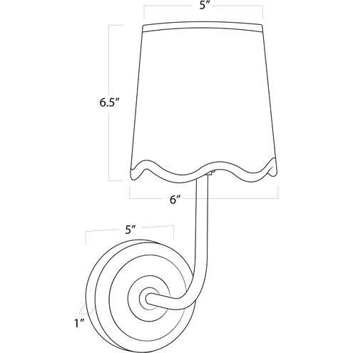 Ariel Wall Sconce Wall Light in Polished Nickel