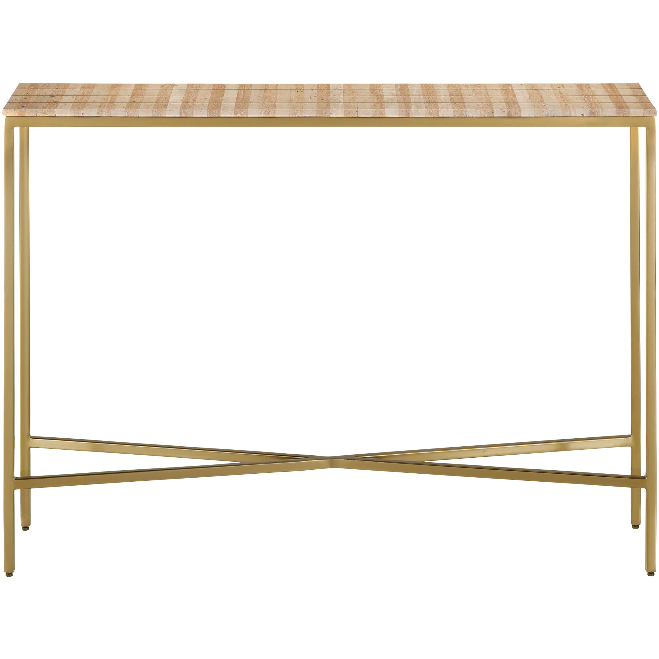 Dezi 48 inch Natural/Brass Console Table