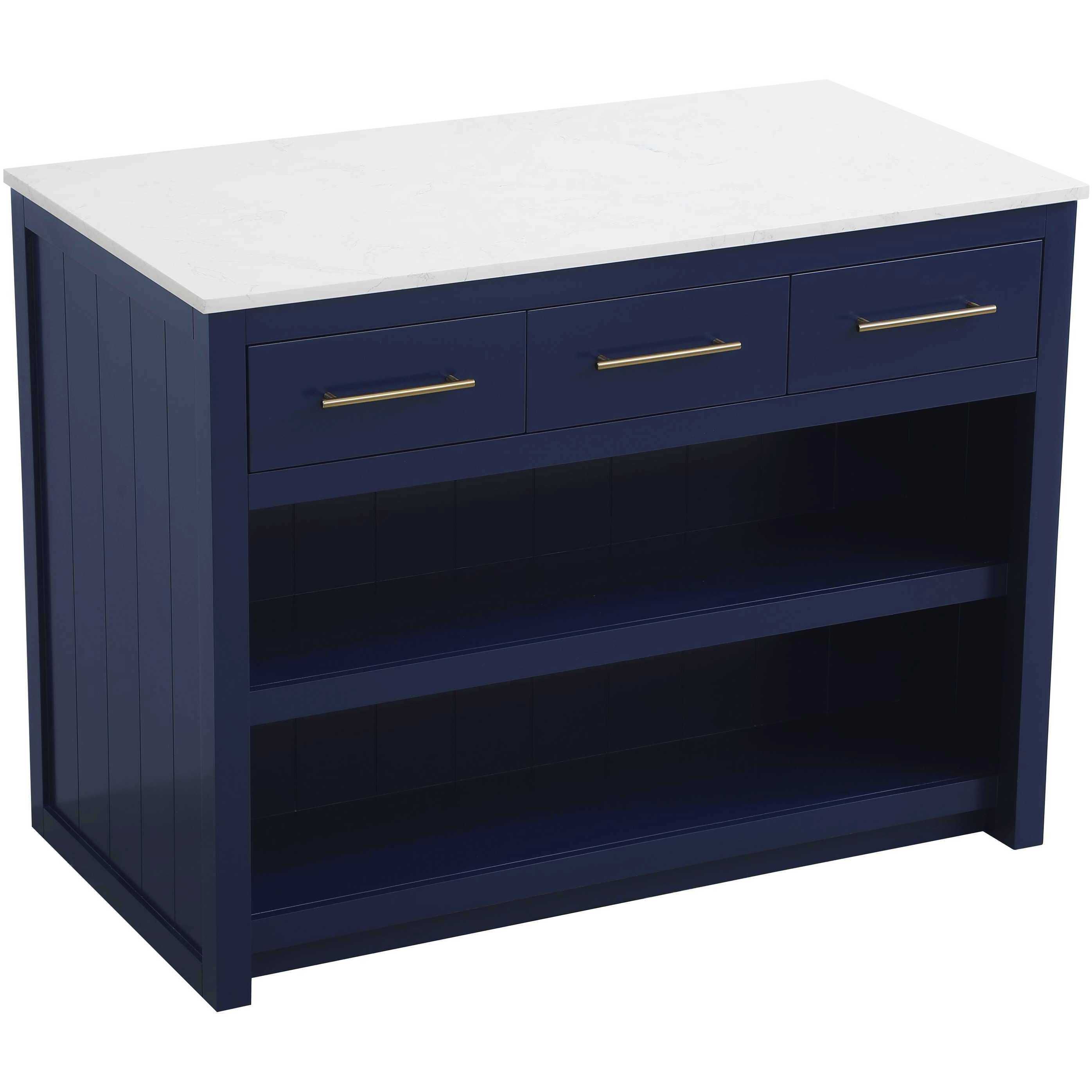 Porter Blue Kitchen Island in 48 in