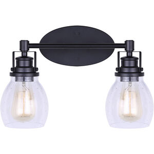 Madison 2 Light 16 inch Black Vanity Light Wall Light