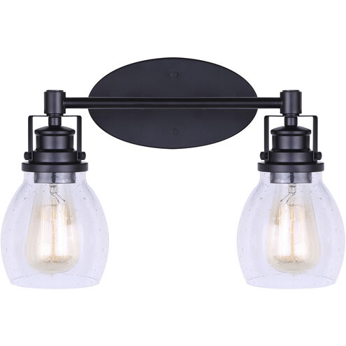 Madison 2 Light 16 inch Black Vanity Light Wall Light