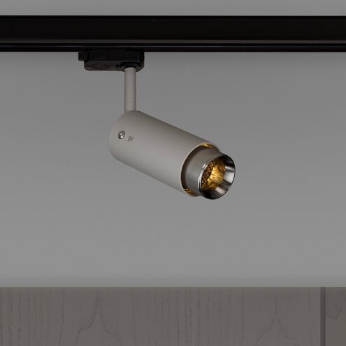 Exhaust Track 1 Light 110-120 Stone / Steel Spotlight Ceiling Light